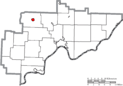 Location of Beverly in Washington County
