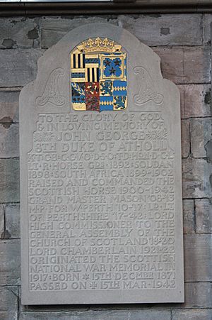 Memorial to John George, 8th Duke of Atholl, Dunkeld Cathedral