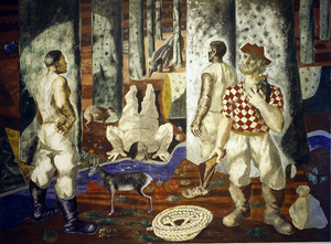 Mural painting "Entry into the Forest" by Candido Portinari, on the vestibule wall of the Hispanic Reading room, Library of Congress, Thomas Jefferson Building, Washington, D.C LCCN2011631432