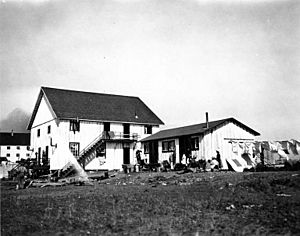 Native quarters, Semiahmoo cannery, Washington, 1917 (COBB 29)