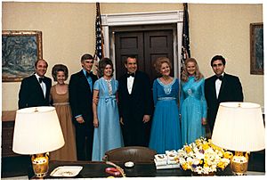 President Richard Nixon and First Lady Pat Nixon with Apollo 17 Astronauts