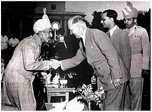 President of Yugoslavia Josip Broz Tito meeting with H.E.H. the Nizam of Hyderabad in 1956