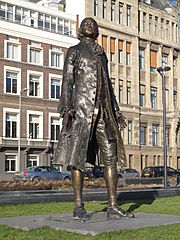 Rotterdam, standbeeld L Baranov bij de Veerhaven foto3 2011-01-09 14.14
