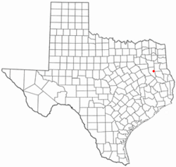 Location of Reklaw, Texas