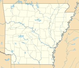 Location of Lake Brittany in Arkansas, USA.