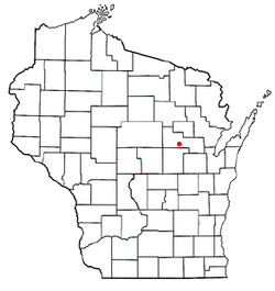 Location of Pella, Wisconsin