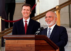 William Cohen with King Hussein I of Jordan, 1997