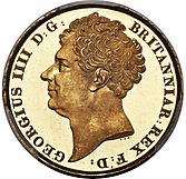 Gold coin showing a man's bust