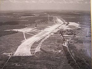 Aerial View of the Lake Texarkana Dam During Initial Construction