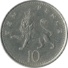 British ten pence coin 1992 reverse