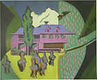 Ernst Ludwig Kirchner - Violettes Haus vor Schneeberg - 1938