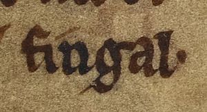 Fingal mac Gofraid (British Library MS Cotton Julius A VII, folio 32v)