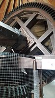 Molen Blennerville windmill, Ireland, kap bovenwiel, bovenas (01)a