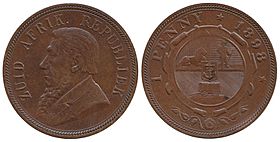 Penny of the South African Republic (Transvaal), 1898