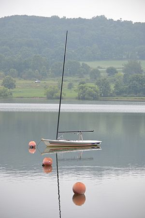 Sailboat on Lake Galena, Bucks County, Pennsylvania