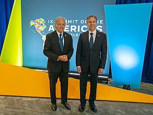 Secretary Blinken and Secretary General of the Organization of American States Luis Amalgro at the Summit Implementation Review Group (52132716961)