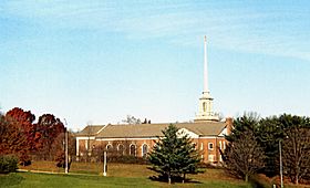 The exterior and spire of Towson United Methodist Church