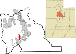 Location within Utah County in the State of Utah