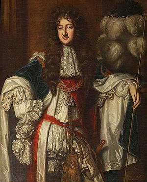 Willem Wissing (1656-1687) (and studio) - Laurence Hyde (1641–1711), 1st Earl of Rochester, in Garter Robes - 609013 - National Trust.jpg