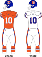 Broncos 1968-96 uniforms