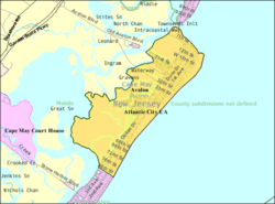 Census Bureau map of Avalon, New Jersey