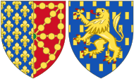 Coat of Arms of Joan II and Blanche of Burgundy as Queens Consort of Navarre