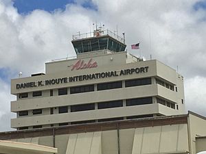Daniel Inouye Airport Aloha Sign