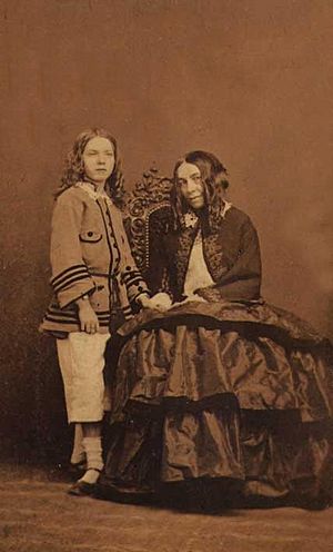 Elizabeth Barrett Browning with her son Pen