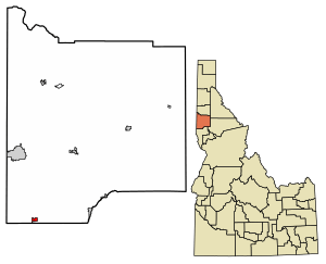 Location of Genesee in Latah County, Idaho.
