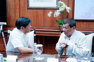 President Bongbong Marcos meets former President Rodrigo Duterte in Malacañang on August 2, 2023