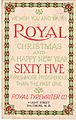 Royal Typewriter Christmas Card 1909