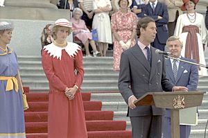 Royal Visit of Prince Charles and Princess Diana to Edmonton, Alberta - Prince Charles speaking at the Alberta Legislature, 30 June 1983 - 52679621118