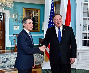 Secretary Pompeo Welcomes Swiss Foreign Minister Cassis to Washington (46967976492)