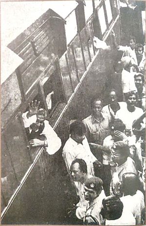 Sheikh Mujibur Rahman 1970 election campaign train station