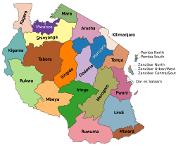 Tanzania regions