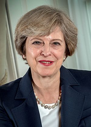 Official portrait of Theresa May as prime minister of the United Kingdom