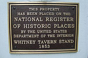 Whitney Tavern Stand - NRHP Sign