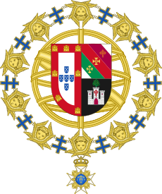 Coat of Arms of Aníbal Cavaco Silva (Order of the Seraphim)