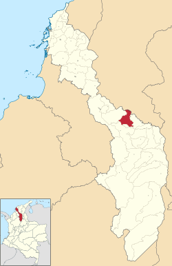 Location of the municipality and town of San Fernando, Bolívar in the Bolívar Department of Colombia