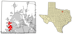 Location of Northlake in Denton County, Texas