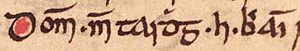 Domnall mac Taidc (Oxford Bodleian Library MS Rawlinson B 489, folio 48r)