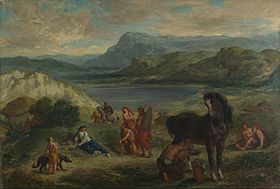 Eugène Delacroix - Ovide chez les Scythes (1859)