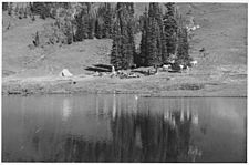 Horse Camp at Image Lake, Glacier Peak, Mount Baker Forest - NARA - 299064