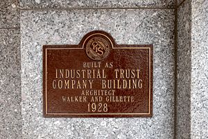 Industrial Trust Building plaque, Providence RI