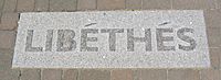 Libethes inscription St Helier, Jersey