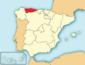 Localización de Asturias
