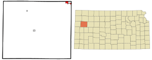 Location within Logan County and Kansas