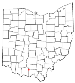 Location of Rarden, Ohio