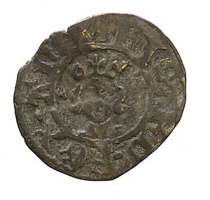 Silver halfpenny of (Richard II YORYM 1980 1578) obverse