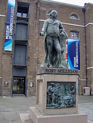 Standbeeld Robert Milligan Museum of London Docklands